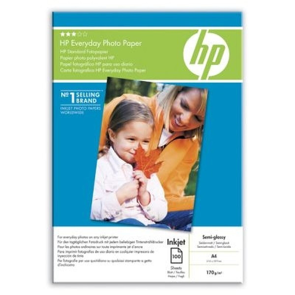HP Everyday Semi-gloss Photo Paper-100 sht/A4/210 x 297 mm Fotopapier