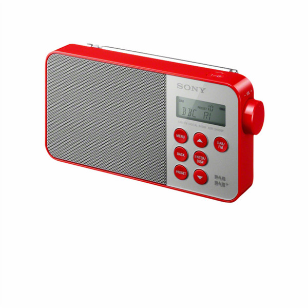 Sony XDR-S40 Портативный Цифровой Красный радиоприемник