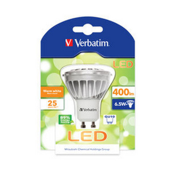 Verbatim 52141 6.5Вт GU10 A+ Белый energy-saving lamp
