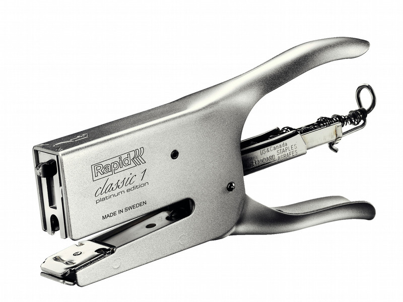 Rapid Classic K1 Platinum Standart clinch Silver stapler