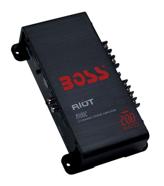 Boss Audio Systems R1002 2.0 Проводная Черный усилитель звуковой частоты