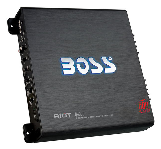 Boss Audio Systems R4002 2.0 Auto Verkabelt Schwarz Audioverstärker