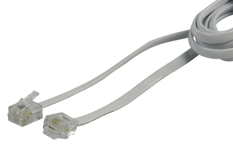 Valueline EDC0034 2м Белый телефонный кабель