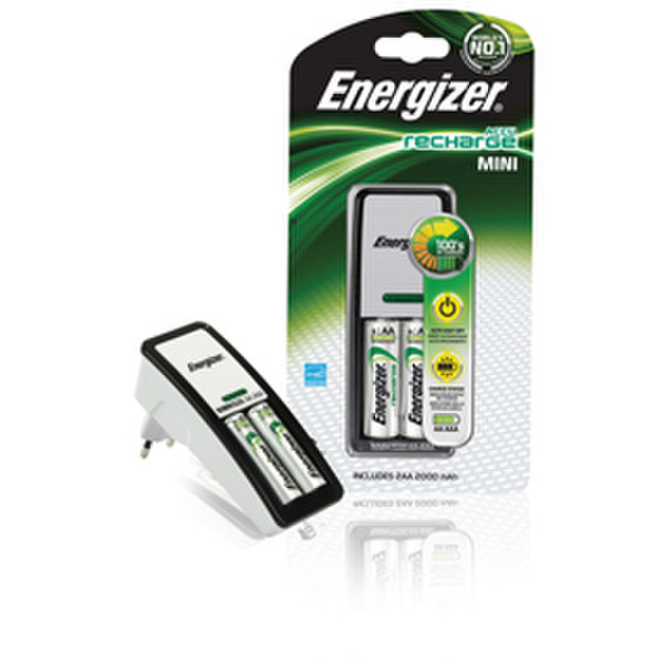 Energizer ENCHGMINI01-EU Indoor Black,Silver battery charger