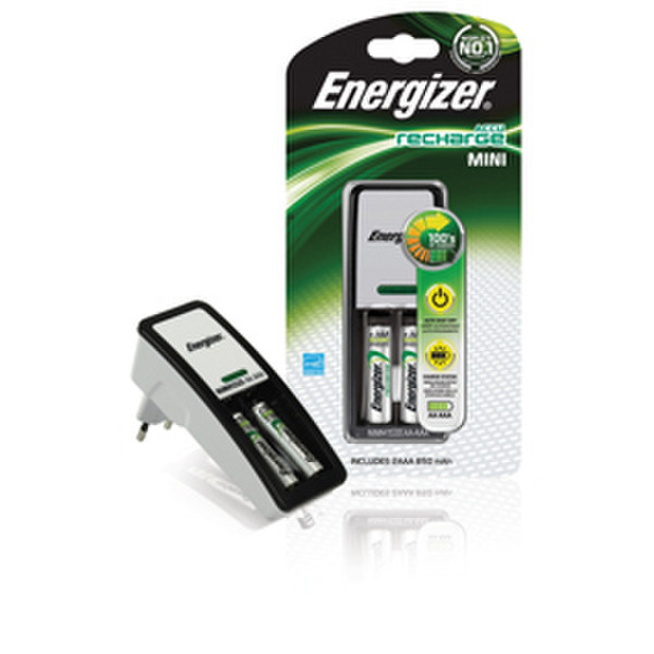 Energizer ENCHGMINI02-EU Indoor Black,Silver battery charger