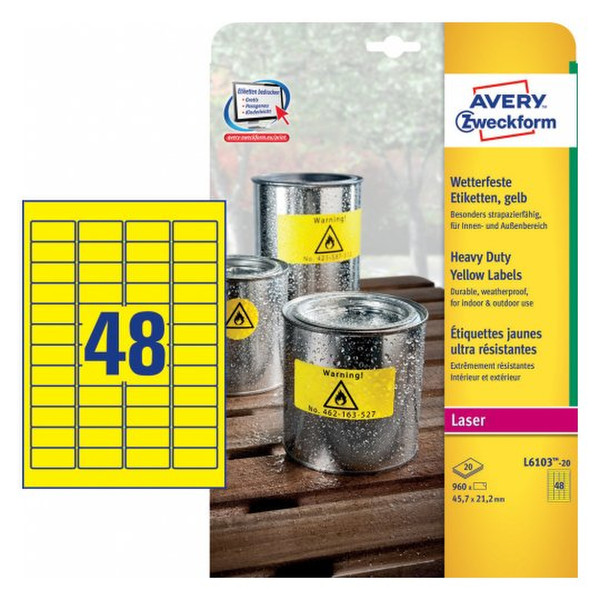 Avery L6103-20 self-adhesive label