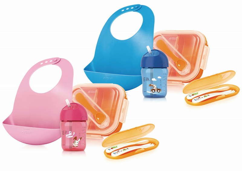 Philips SCF734/00 Синий, Оранжевый, Розовый набор для кормления ребенка