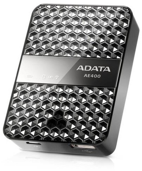 ADATA DashDrive Air AE400 Black,Silver card reader