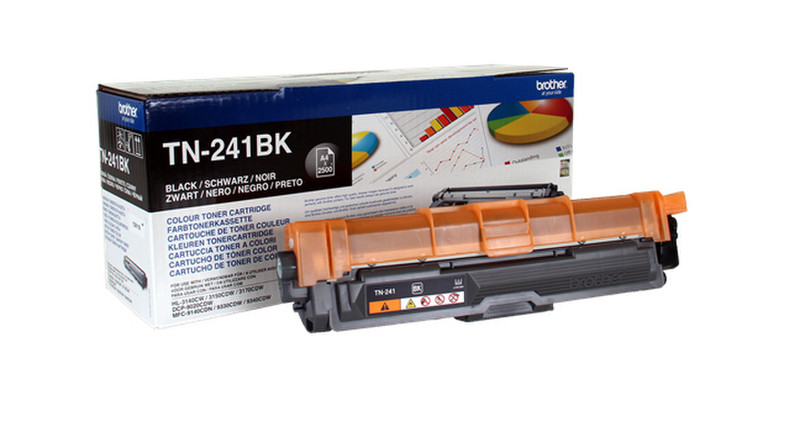Brother TN-241BK Тонер 2500страниц Черный тонер и картридж для лазерного принтера