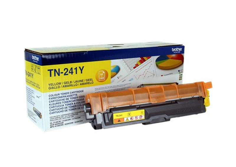 Brother TN-241Y Картридж 1400страниц Желтый тонер и картридж для лазерного принтера