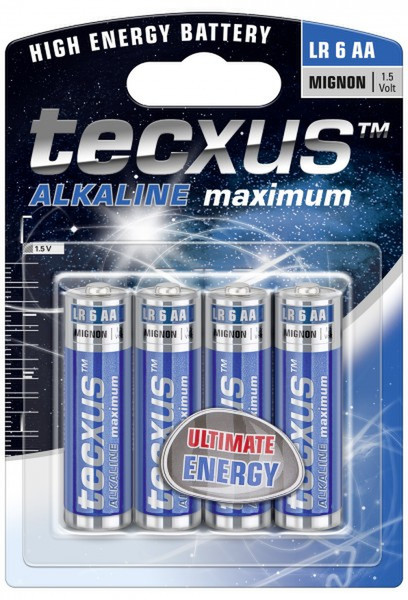 Tecxus AA LR6 Alkaline Щелочной 1.5В батарейки