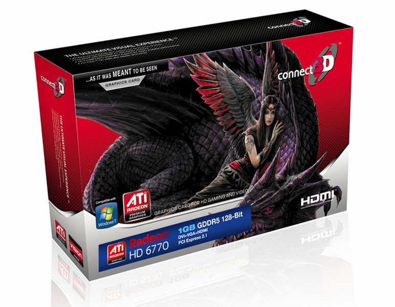 Connect3D C3D-H6770-1GD5E-HDMI Radeon HD6770 1GB GDDR5 graphics card