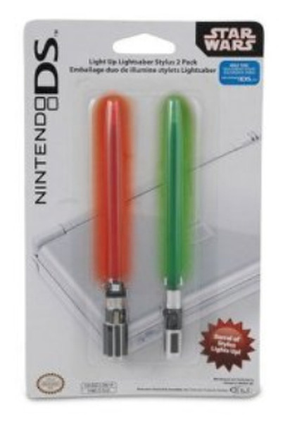 PowerA Lightsaber Stylus 2PK, DS Green,Red stylus pen