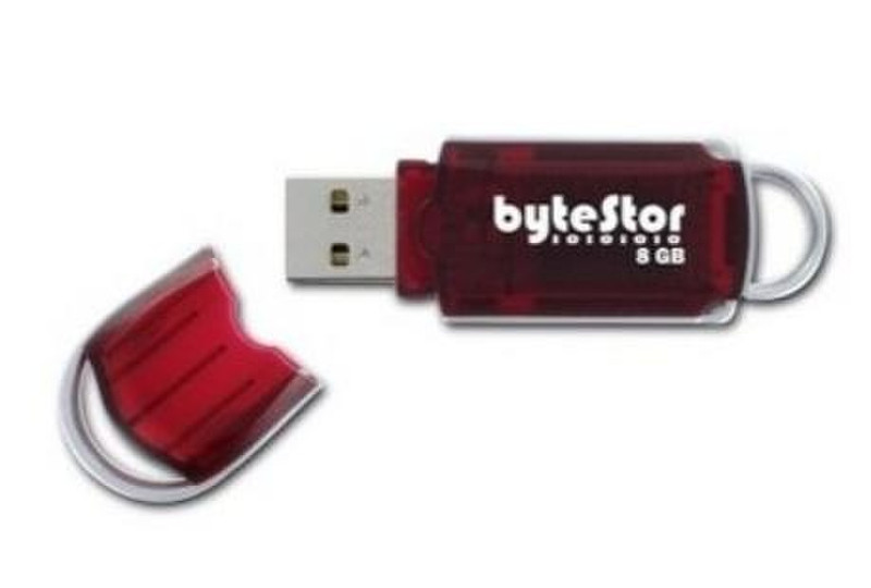 bytestor Dataferry 8GB 8ГБ USB 2.0 Type-A Красный USB флеш накопитель