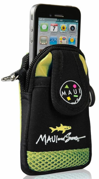 Maui MA8TBC10YES Beuteltasche Schwarz, Gelb Handy-Schutzhülle
