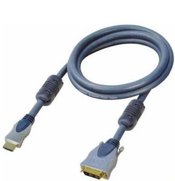 all4u BBC 197, 1m 1m HDMI DVI Blau