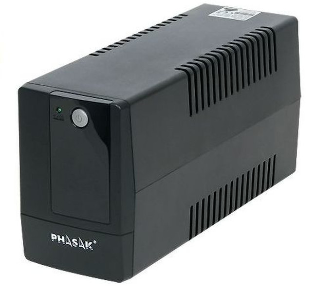 Phasak PH 9406 600VA 2AC outlet(s) Compact Black uninterruptible power supply (UPS)