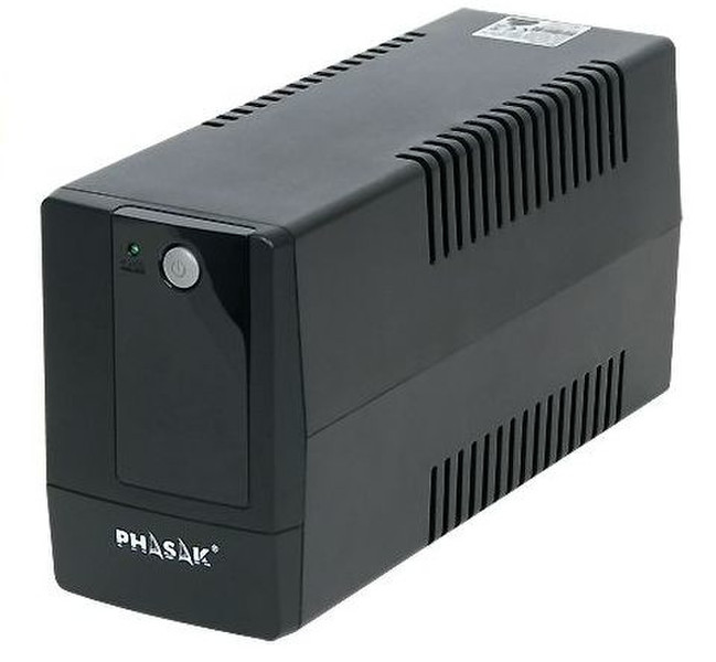 Phasak PH 9406 600VA 2AC outlet(s) Kompakt Schwarz Unterbrechungsfreie Stromversorgung (UPS)