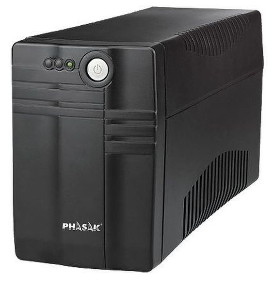 Phasak PH 9460 650VA 2AC outlet(s) Compact Black uninterruptible power supply (UPS)