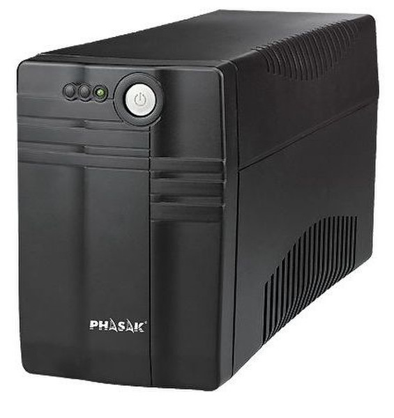 Phasak PH 9460 650VA 2AC outlet(s) Kompakt Schwarz Unterbrechungsfreie Stromversorgung (UPS)