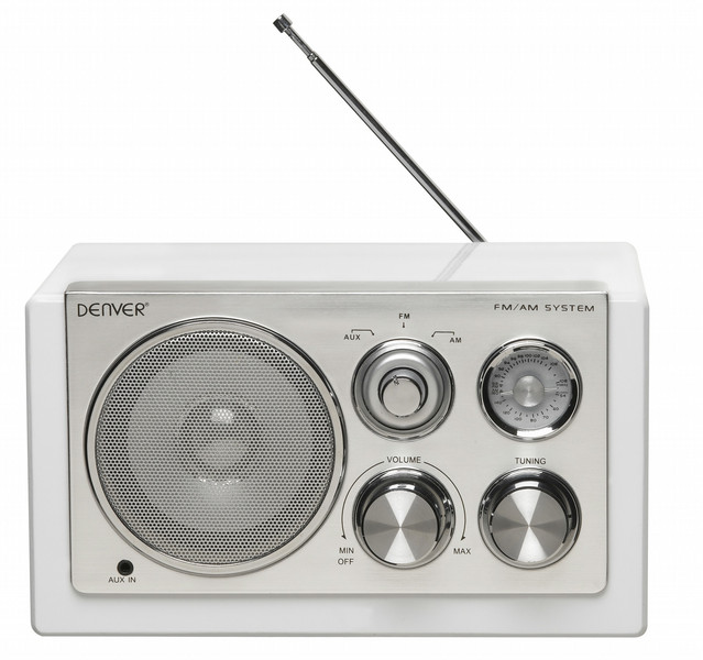 Denver TR-61 Портативный Белый радиоприемник