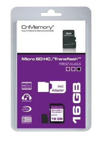 CnMemory 86022 16GB MicroSDHC Speicherkarte