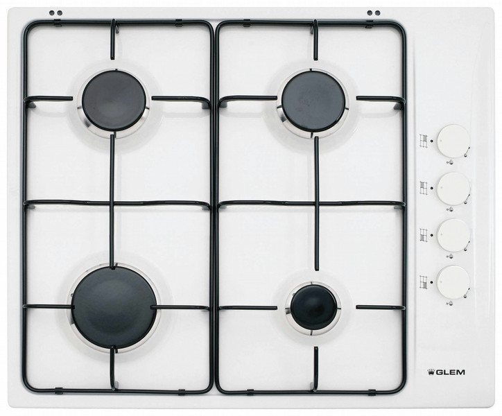 Glem GTL64VWH built-in Gas White hob