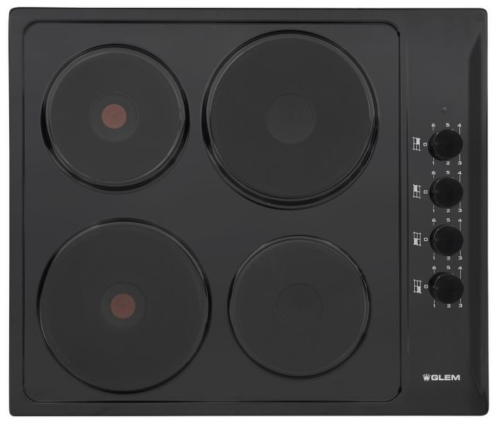 Glem GTL640BK built-in Sealed plate Black hob