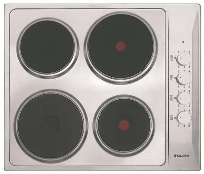 Glem GTL640IX Eingebaut Sealed plate hob Edelstahl Kochfeld