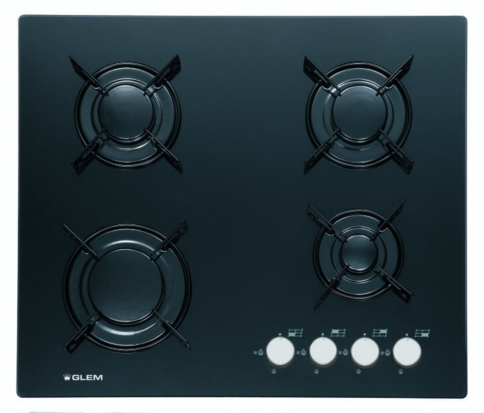 Glem GV64BK built-in Gas Black hob