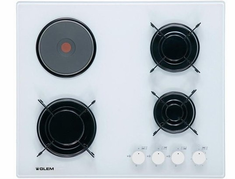 Glem GV647WH built-in Combi White hob