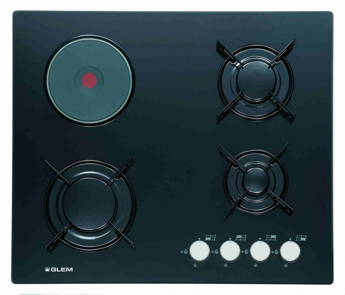 Glem GV647BK built-in Combi Black hob