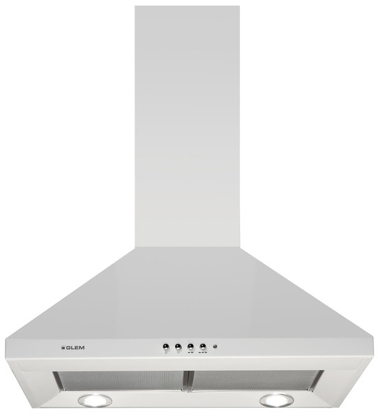 Glem GHP67WH Wall-mounted 730m³/h White cooker hood