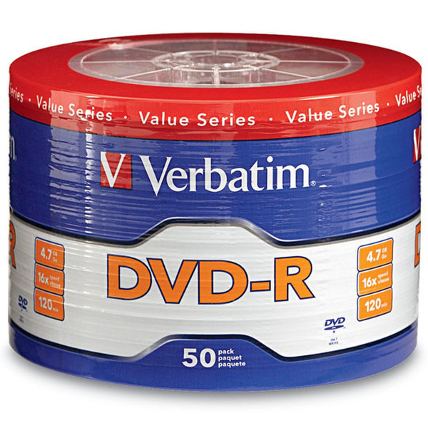 Verbatim 97991 4.7ГБ DVD-R 50шт чистый DVD