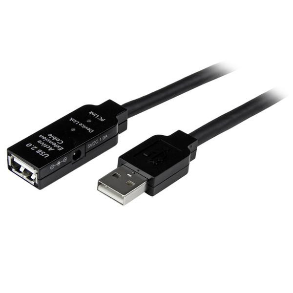 StarTech.com USB 2.0 m/f 15m 15м USB A USB A Черный кабель USB
