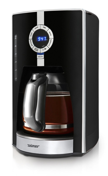 Zelmer CM1001D Drip coffee maker 1.8L 14cups Black,Silver coffee maker
