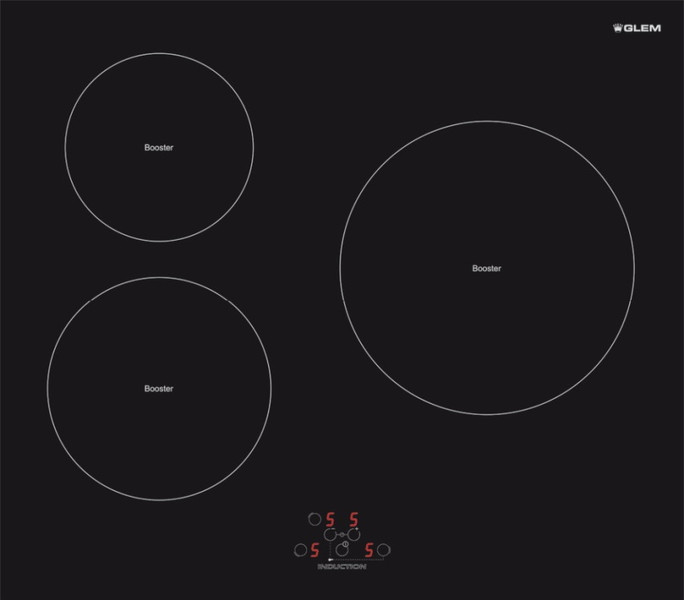 Glem GTI632 Встроенный Induction hob Черный плита