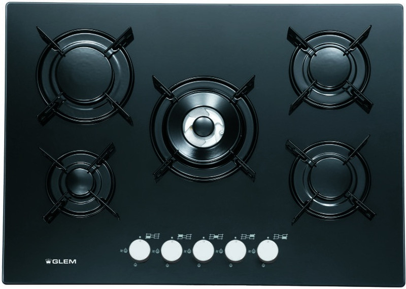 Glem GV755BK built-in Gas Black hob