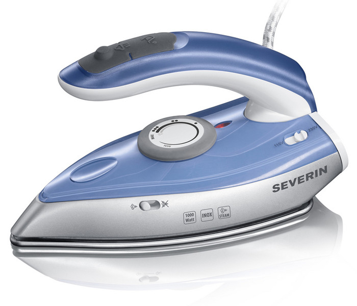 Severin BA 3234 Dry & Steam iron Stainless Steel soleplate 1000W Blue,Silver