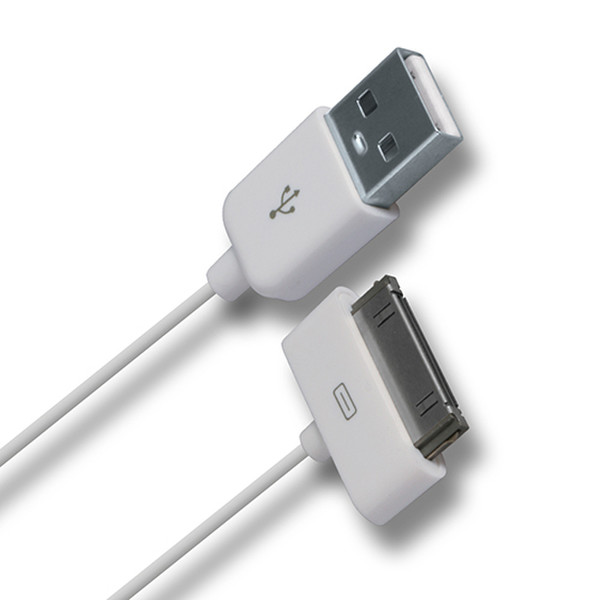 4XEM 4X30PINCBL3FT 1м USB A Apple 30-p Белый кабель USB