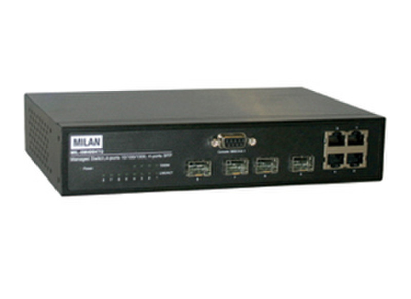 Transition Networks MIL-SM4004TG-NA Managed L2 Black network switch