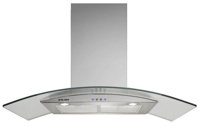 Glem GHS91IX Wall-mounted 1000m³/h Stainless steel cooker hood