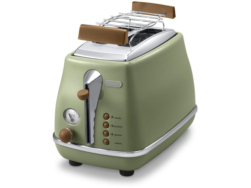 DeLonghi CTOV 2103.GR 2ломтик(а) 900Вт Зеленый тостер