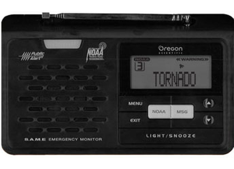 Oregon Scientific Desktop NOAA Tragbar Digital Schwarz Radio