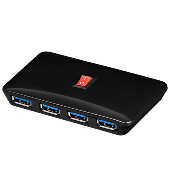 Wentronic 4 Port USB 3.0 5000Mbit/s Black