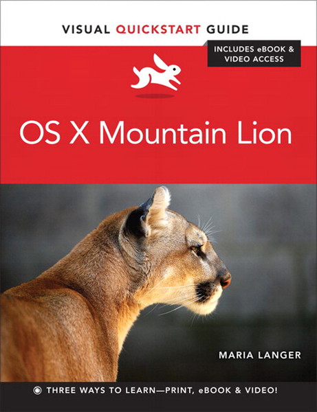 Peachpit OS X Mountain Lion: Visual QuickStart Guide 648страниц руководство пользователя для ПО