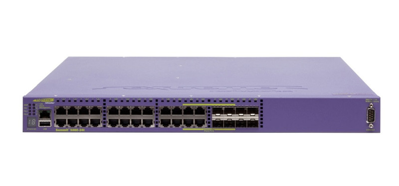 Extreme networks Summit X460-24t gemanaged L3 Gigabit Ethernet (10/100/1000) Schwarz, Violett