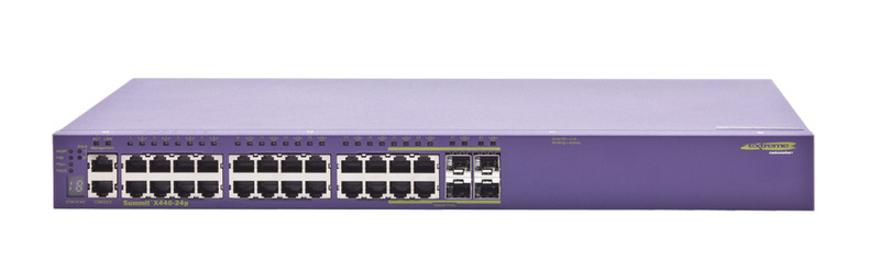 Extreme networks Summit X440-24p Managed L2/L3 Gigabit Ethernet (10/100/1000) Power over Ethernet (PoE) 1U Purple
