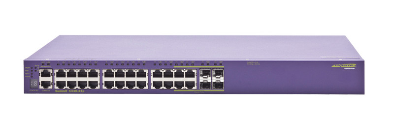 Extreme networks Summit X440-24p gemanaged L2/L3 Gigabit Ethernet (10/100/1000) Energie Über Ethernet (PoE) Unterstützung 1U Violett