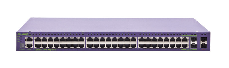 Extreme networks Summit X440-48p-10G gemanaged L2/L3 Gigabit Ethernet (10/100/1000) Energie Über Ethernet (PoE) Unterstützung 1U Violett